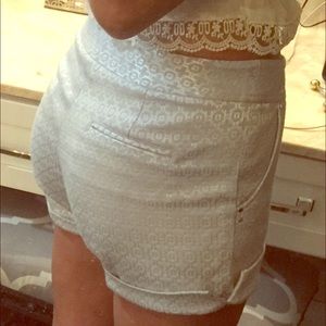CACHE Silver embossed shorts SEXY PREP NEW no tags